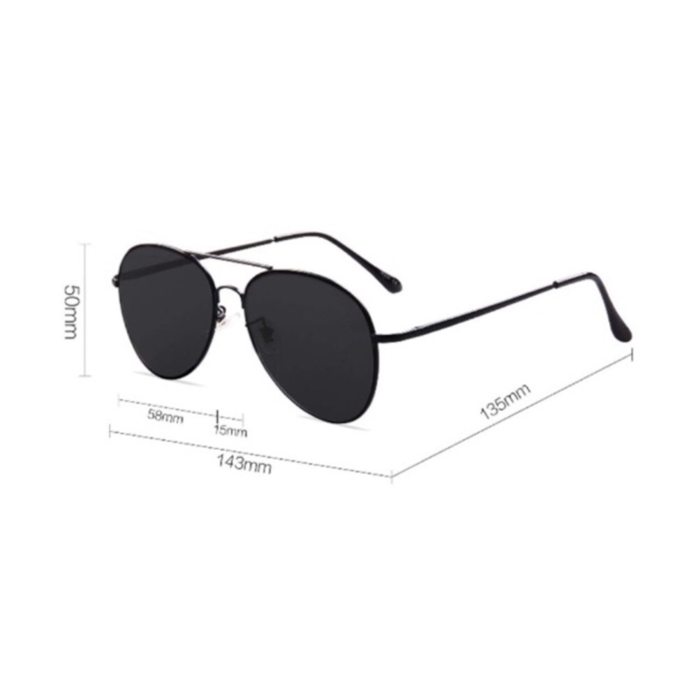 New! Blackout Aviator Sunglasses - Picture 7 of 7